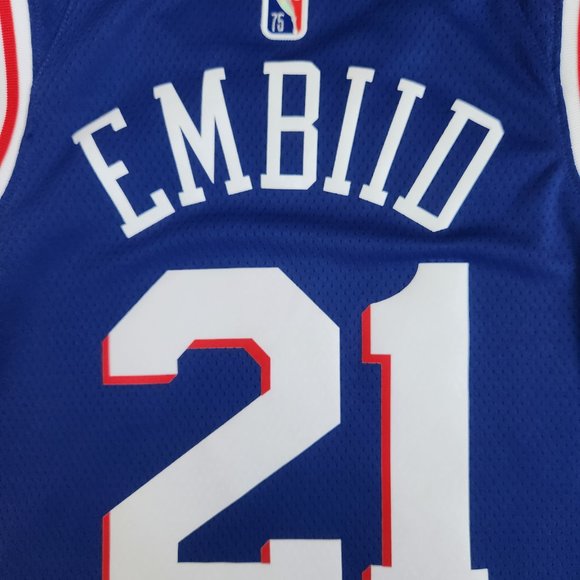Philadelphia 76ers Joel Embiid Nike Swingman Jersey Men's Size Medium - Picture 6 of 12